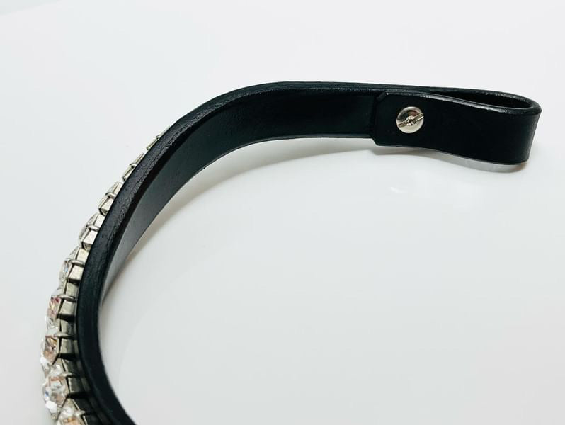 High-quality Swarovski Crystal Bracelet Clear PerlStoft Black/Dark Brown
