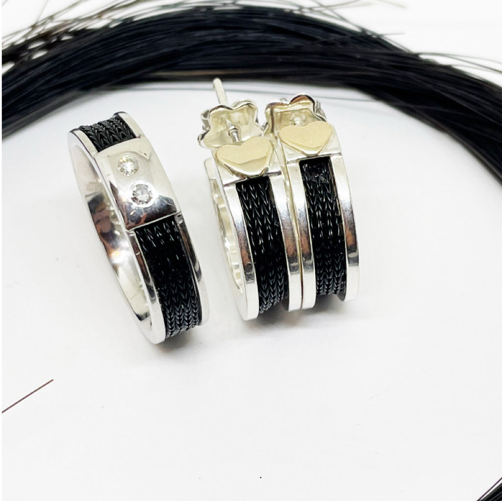 Custom-made bracelets, bit motifs, zirconia, custom-made, horsehair bracelets, memorial jewelry, horse goods