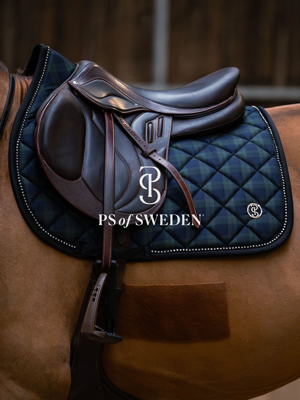 チェック柄ゼッケン 吸汗速乾性 アナトミカル構造 障害/馬場 Ps of Sweden