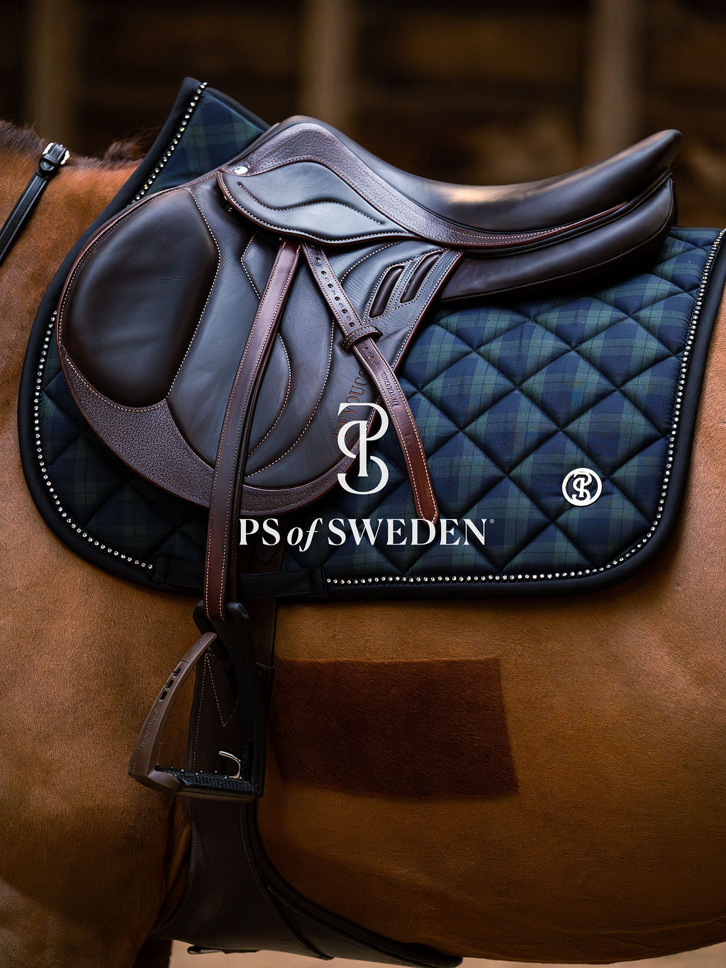 チェック柄ゼッケン 吸汗速乾性 アナトミカル構造 障害/馬場 Ps of Sweden