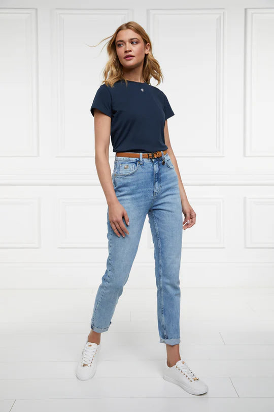 100%コットンクルーネックTシャツ 半袖 レディース 3色 Holland Cooper