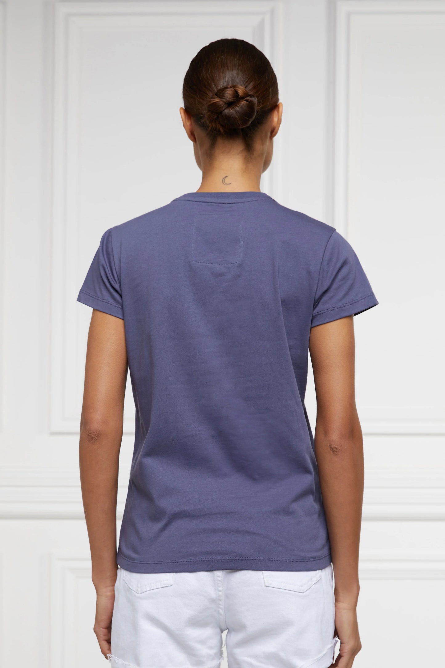 コットンロゴTシャツ レディース ブルー/ホワイト Holland Cooper