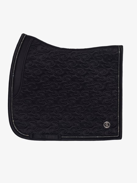 クリスタルキルト馬場用ゼッケン&イヤーネット&肢巻 ブラック/ブルーウイスパー Ps of Sweden