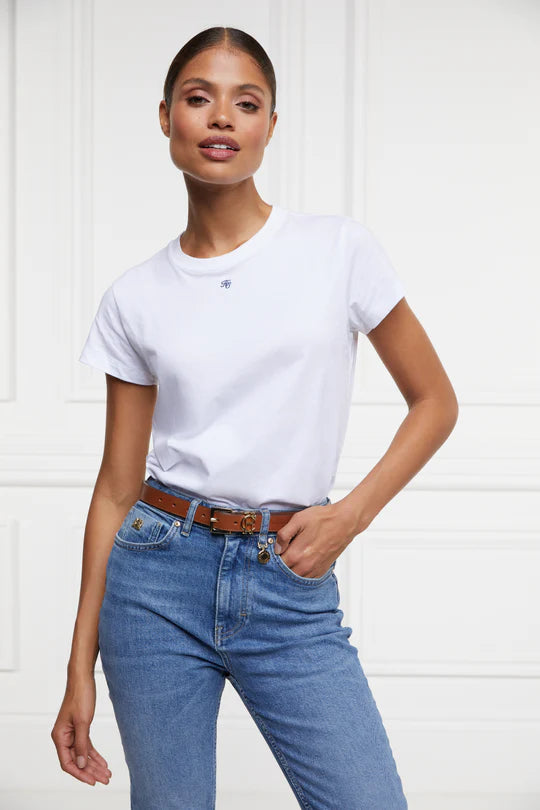 100%コットンクルーネックTシャツ 半袖 レディース 3色 Holland Cooper
