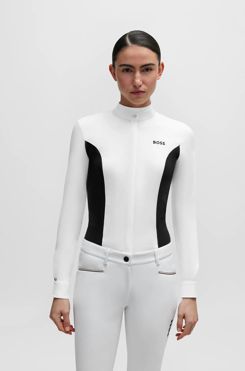 競技用シャツ 長袖 フラワープリント Hugo Boss