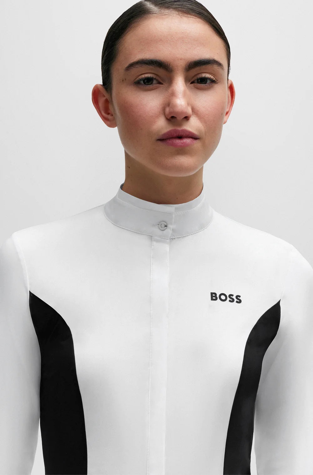 競技用シャツ 長袖 フラワープリント Hugo Boss