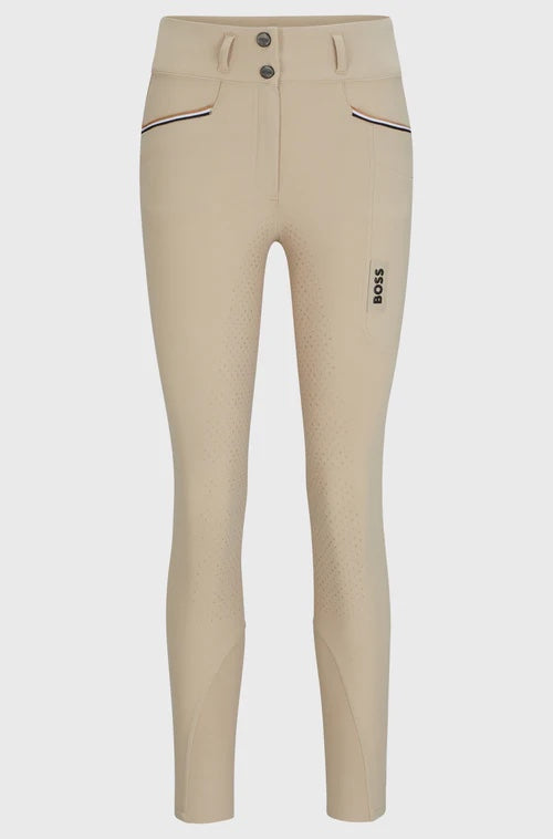 Summer high waist full grip culottes in beige/black with smartphone pocket Hugo Boss