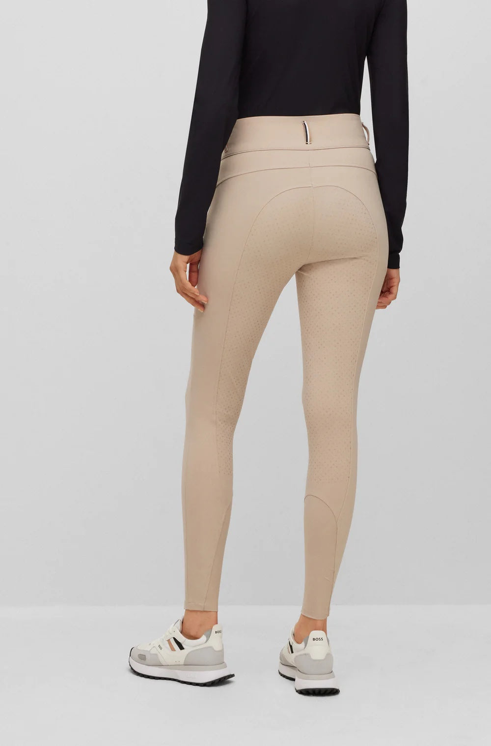 Summer high waist full grip culottes in beige/black with smartphone pocket Hugo Boss