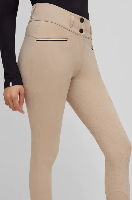 Summer high waist full grip culottes in beige/black with smartphone pocket Hugo Boss