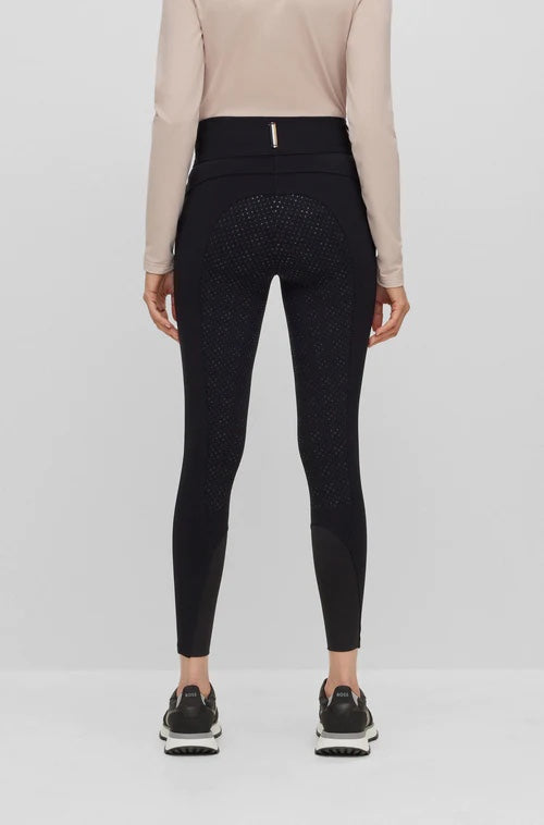 Summer high waist full grip culottes in beige/black with smartphone pocket Hugo Boss