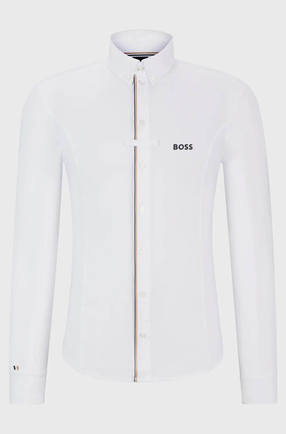 メンズ競技用シャツ 長袖 パイピングシャツ Hugo Boss