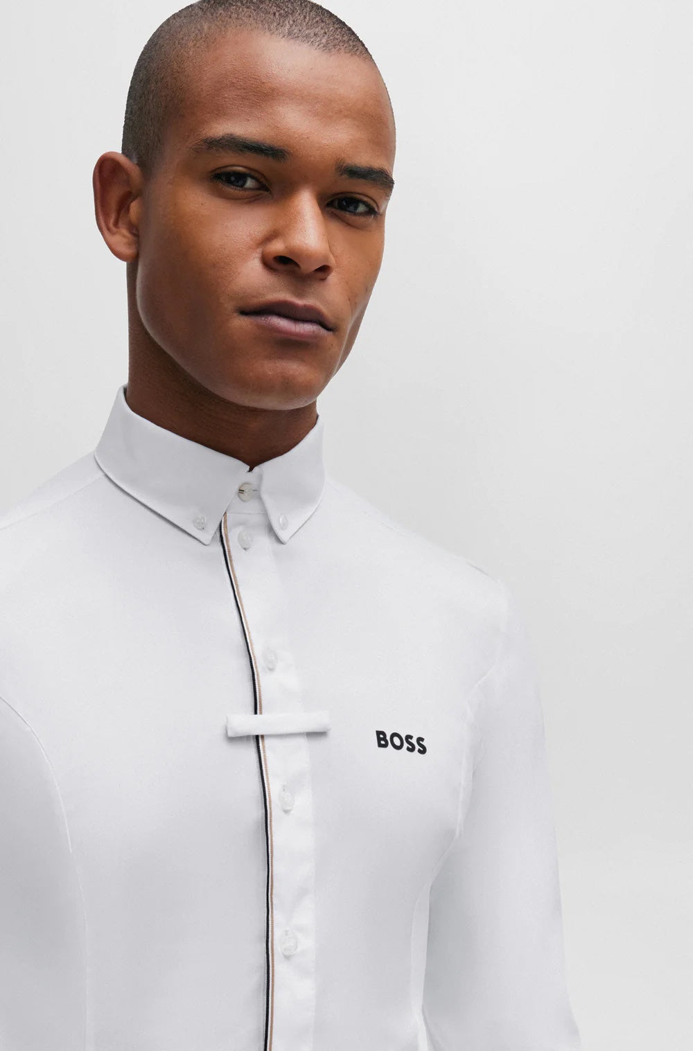 メンズ競技用シャツ 長袖 パイピングシャツ Hugo Boss