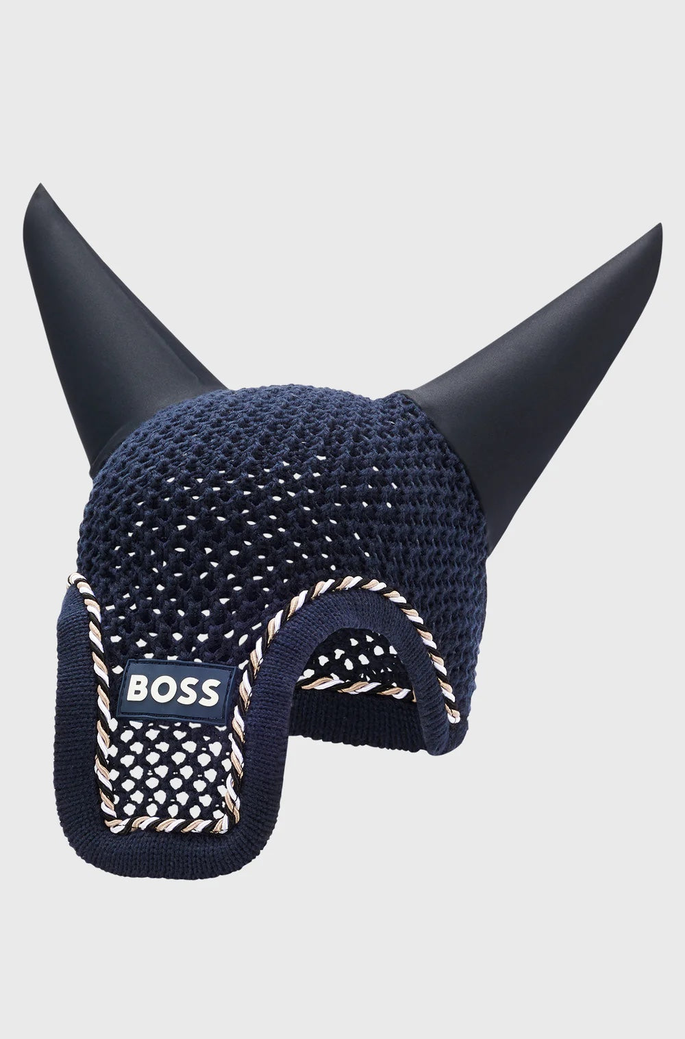Crochet Ear Net Navy/Camel/Olive Hugo Boss