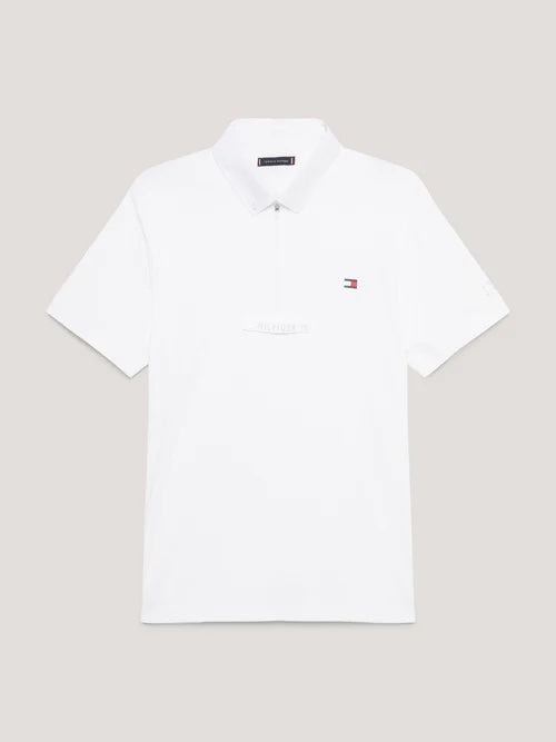 Men's Athletic Short Sleeve Shirt White/Navy Tommy Hilfiger Equestrian
