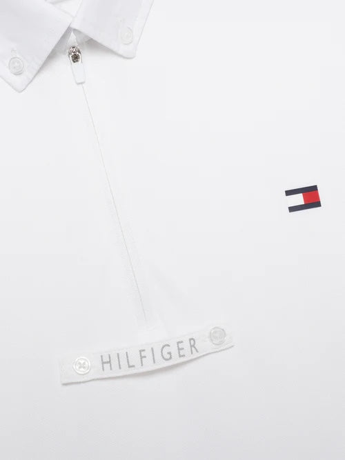 Men's Athletic Short Sleeve Shirt White/Navy Tommy Hilfiger Equestrian