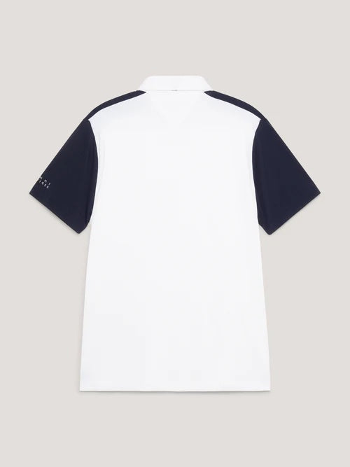 Men's Athletic Short Sleeve Shirt White/Navy Tommy Hilfiger Equestrian