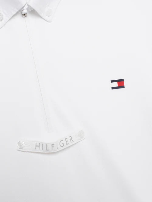 Men's Athletic Short Sleeve Shirt White/Navy Tommy Hilfiger Equestrian