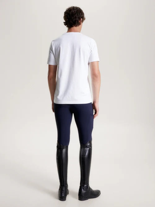 メンズ半袖Tシャツ ホワイト/ネイビー Tommy Hilfiger Equestrian