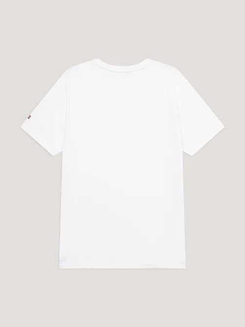 メンズ半袖Tシャツ ホワイト/ネイビー Tommy Hilfiger Equestrian