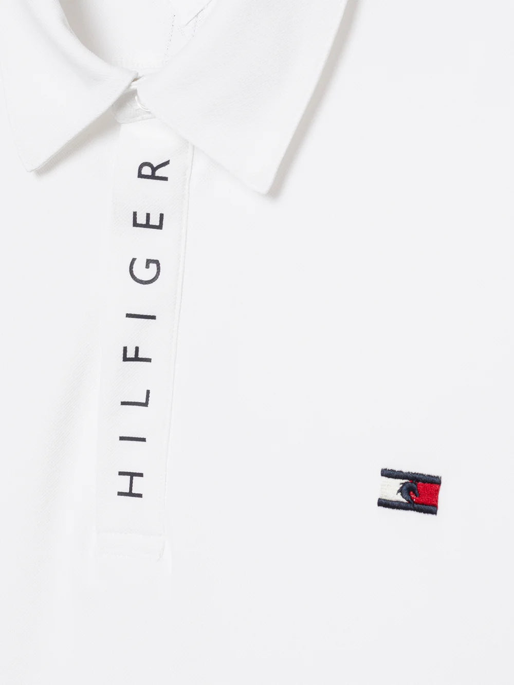 メンズ半袖ポロシャツ ホワイト/ネイビー Tommy Hilfiger Equestrian
