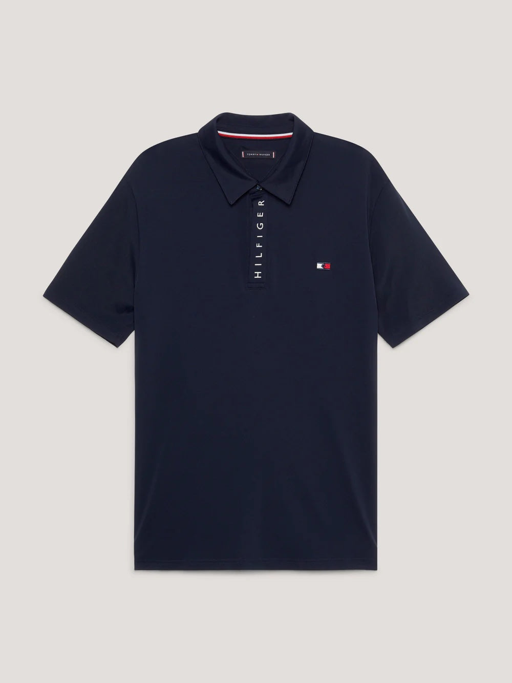 メンズ半袖ポロシャツ ホワイト/ネイビー Tommy Hilfiger Equestrian