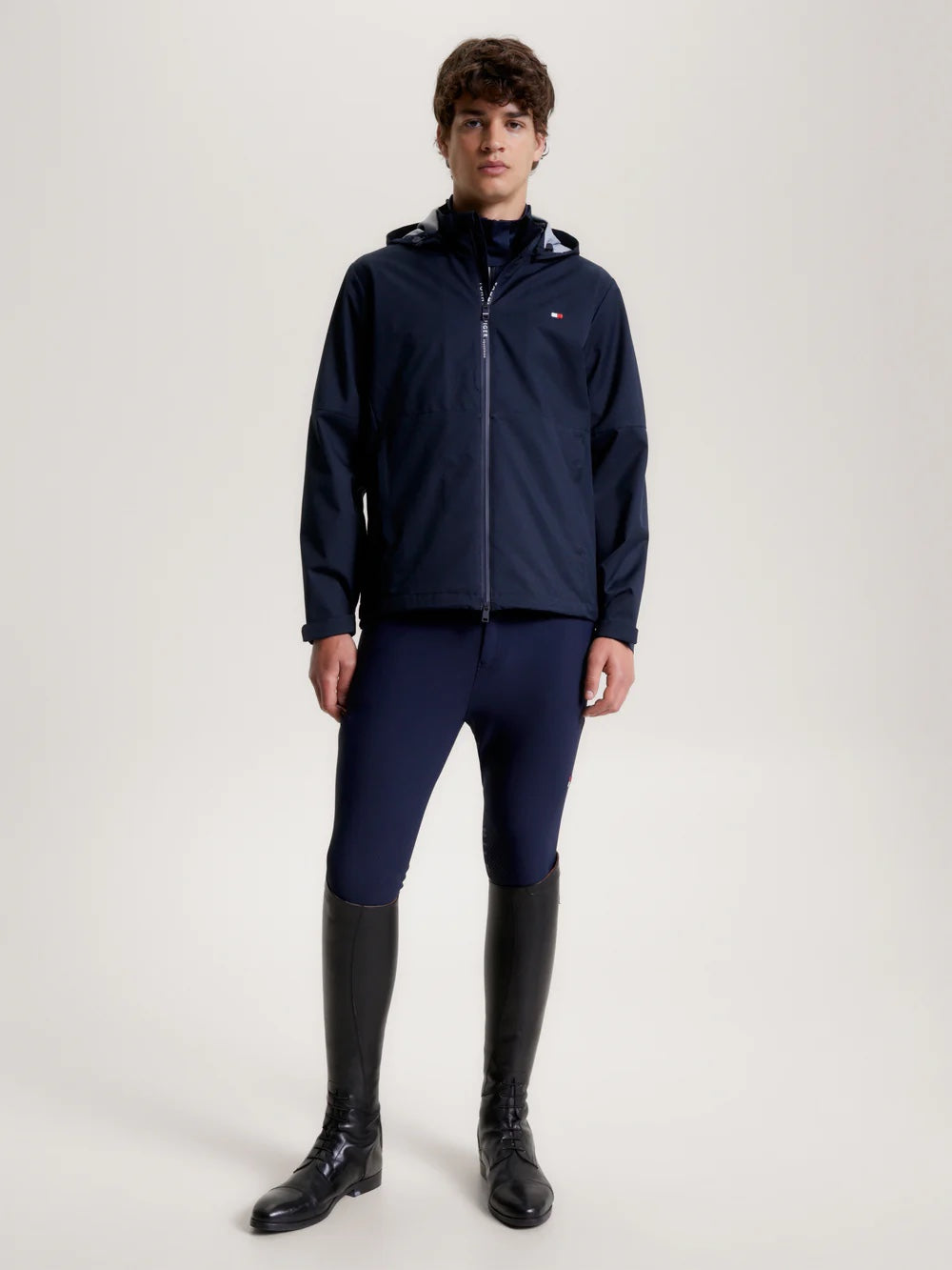 メンズレインジャケット 防水加工 ネイビー Tommy Hilfiger Equestrian