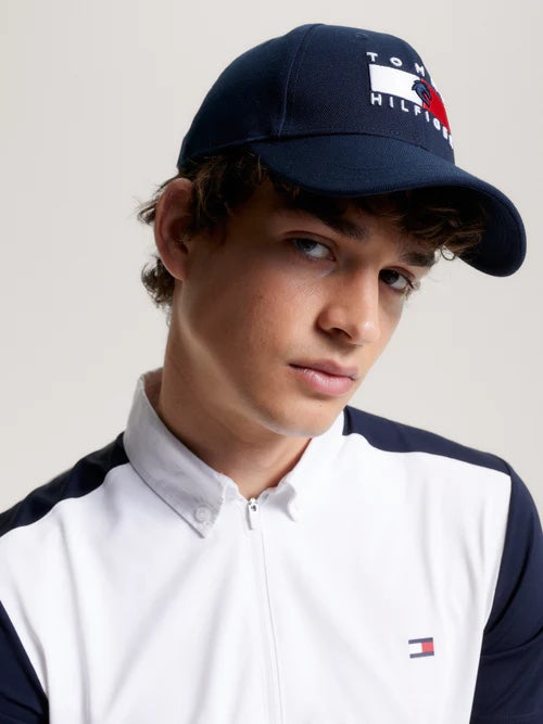 Unisex riding cap, navy/white/red, waterproof Tommy Hilfiger Equestrian