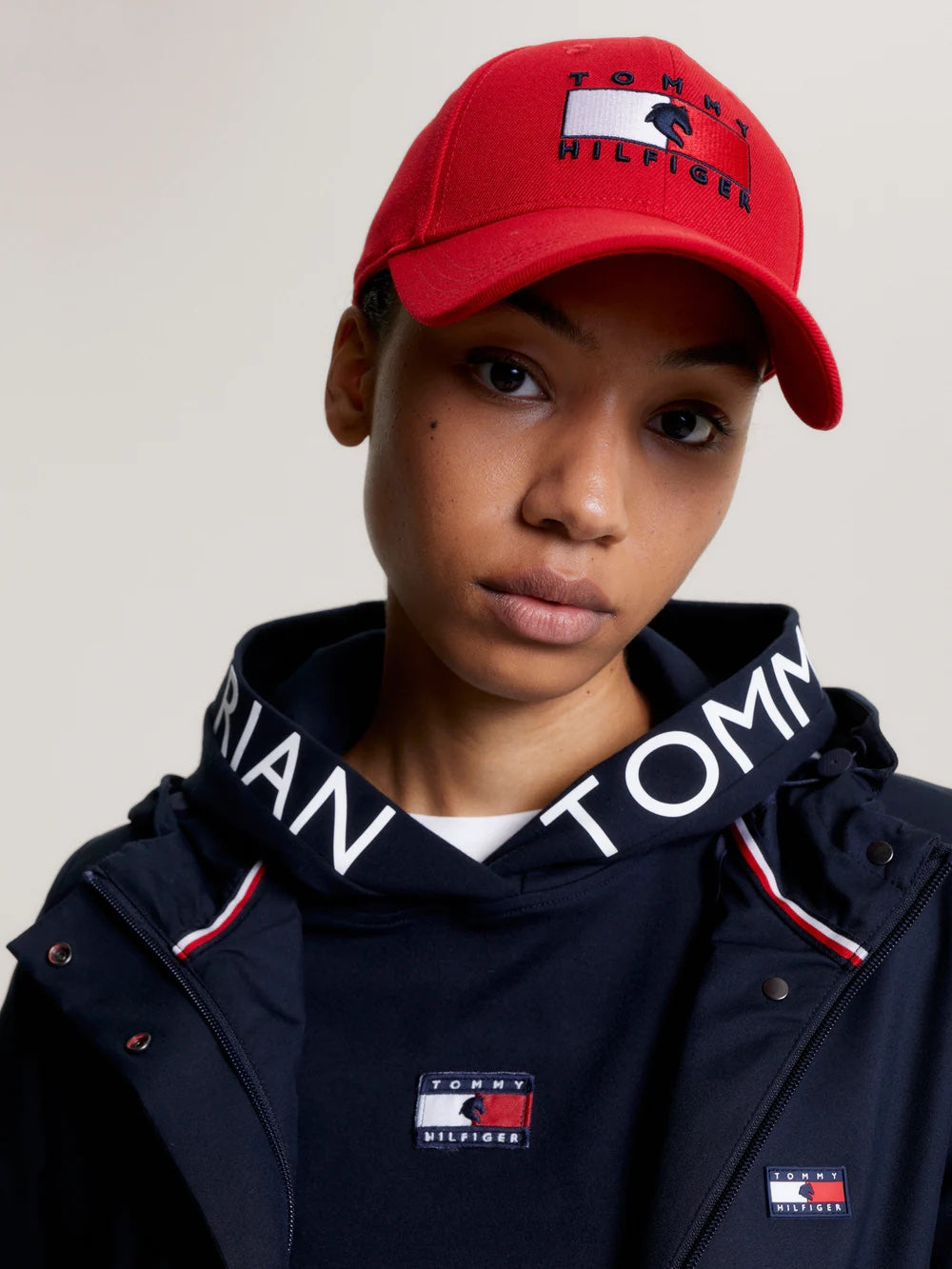 Unisex riding cap, navy/white/red, waterproof Tommy Hilfiger Equestrian