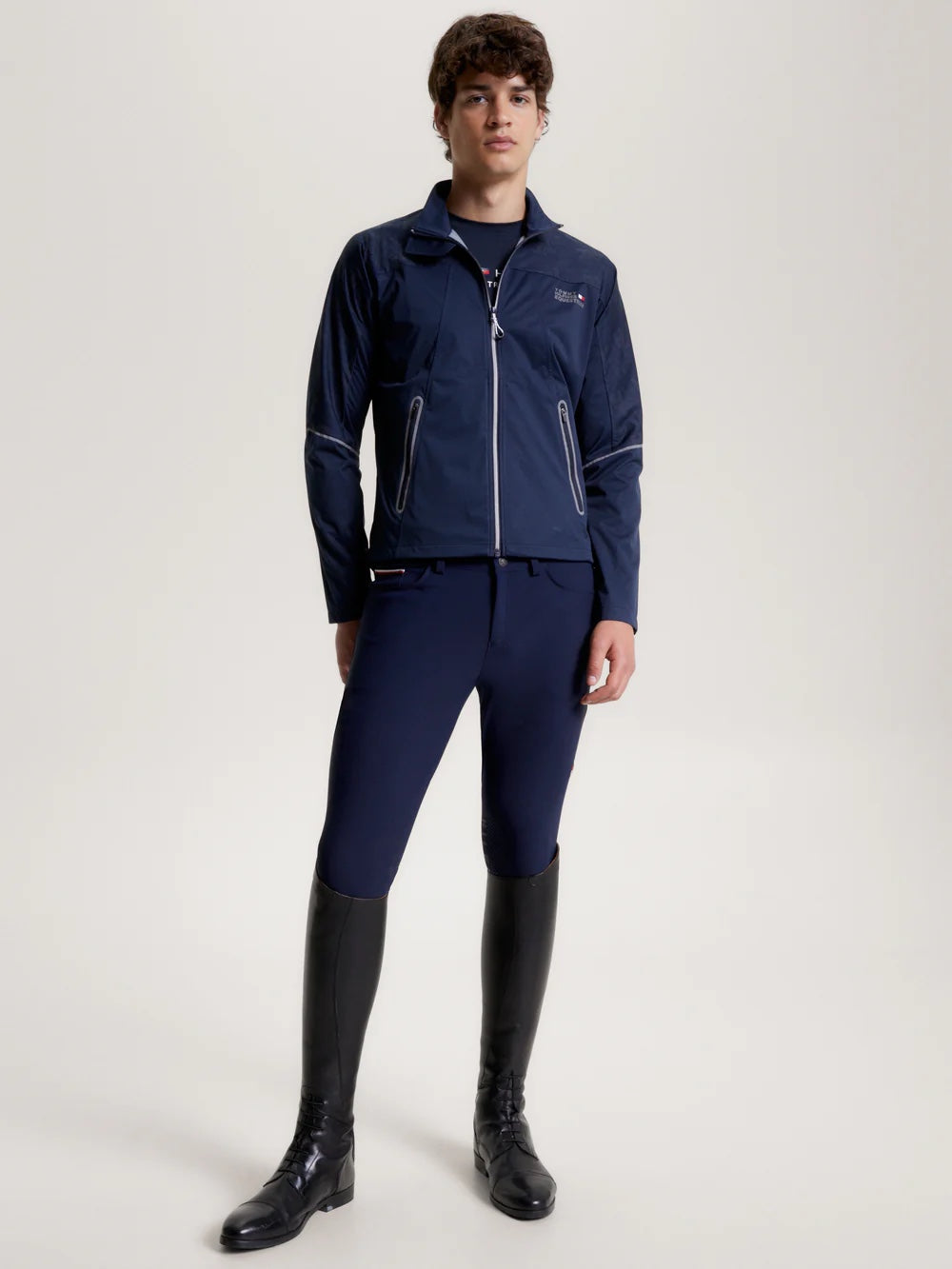 メンズウインドブレーカー 防風加工 ネイビー Tommy Hilfiger Equestrian