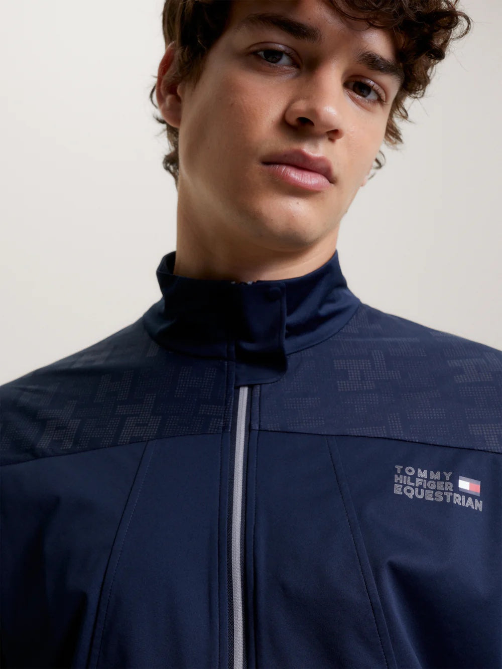 メンズウインドブレーカー 防風加工 ネイビー Tommy Hilfiger Equestrian