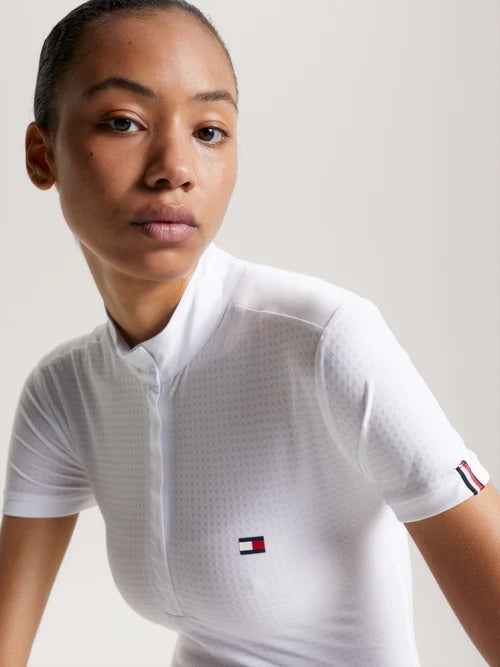 Tommy Hilfiger Equestrian Short Sleeve Athletic Shirt White/Navy
