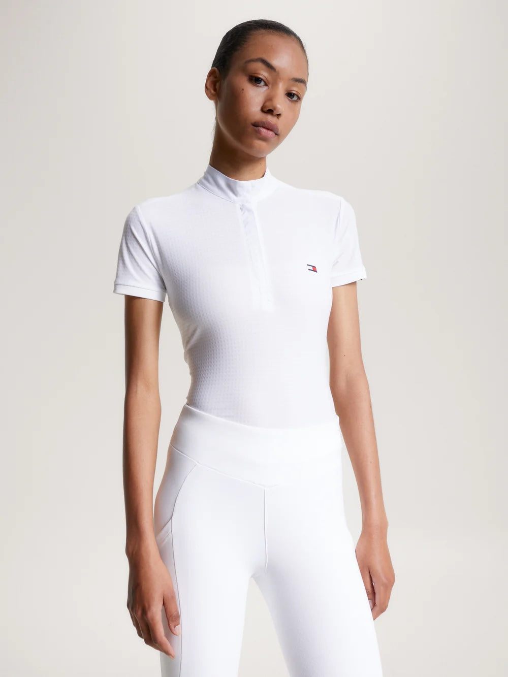 Tommy Hilfiger Equestrian Short Sleeve Athletic Shirt White/Navy