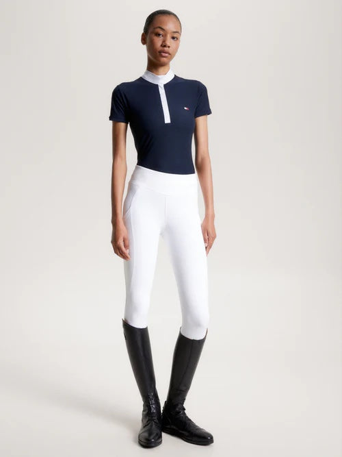 Tommy Hilfiger Equestrian Short Sleeve Athletic Shirt White/Navy