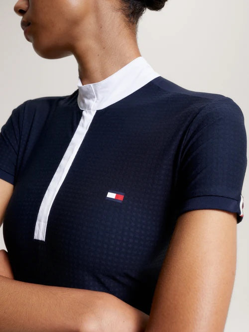 Tommy Hilfiger Equestrian Short Sleeve Athletic Shirt White/Navy
