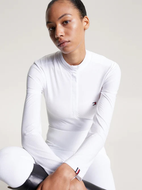 Competition long sleeve shirt White/Navy Tommy Hilfiger Equestrian