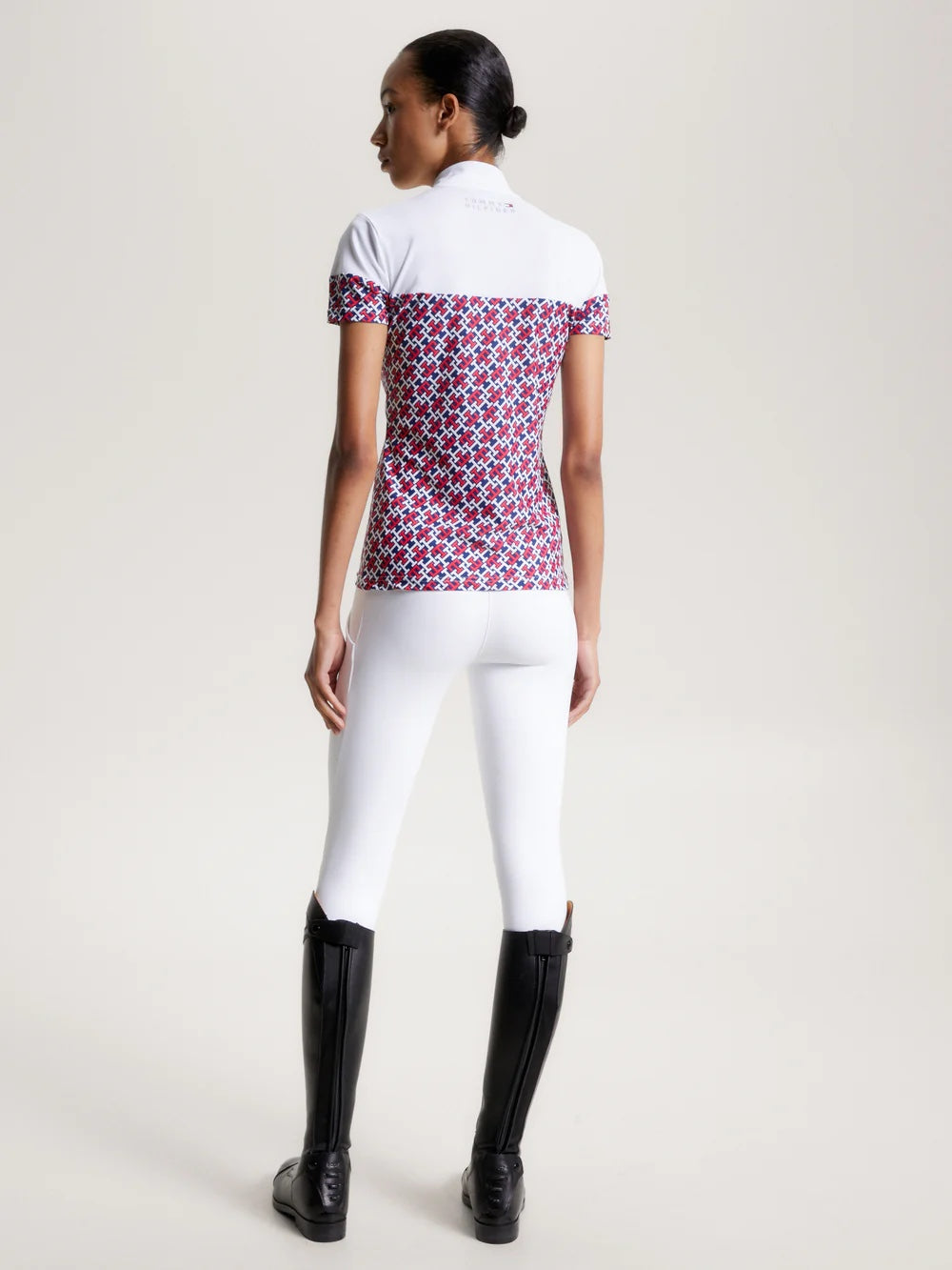 競技用半袖シャツ ブロックカラー ネイビー/マルチカラー Tommy Hilfiger Equestrian