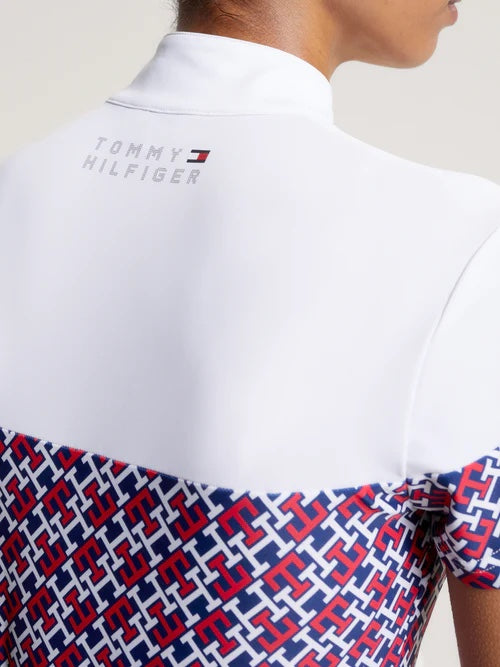 競技用半袖シャツ ブロックカラー ネイビー/マルチカラー Tommy Hilfiger Equestrian