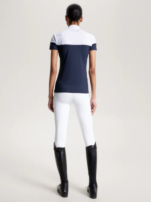 競技用半袖シャツ ブロックカラー ネイビー/マルチカラー Tommy Hilfiger Equestrian