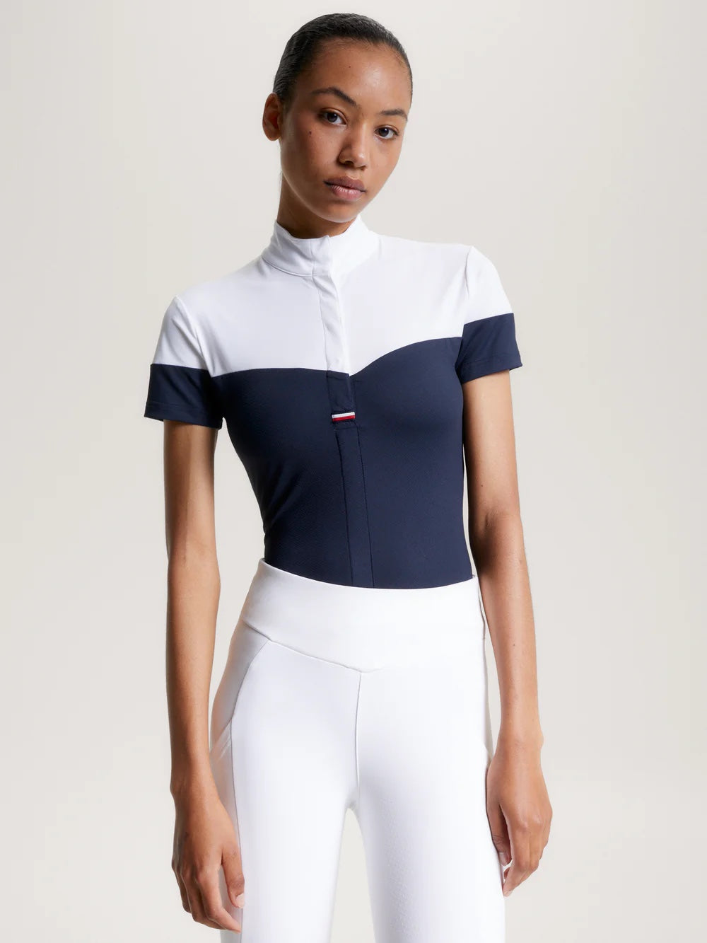 競技用半袖シャツ ブロックカラー ネイビー/マルチカラー Tommy Hilfiger Equestrian