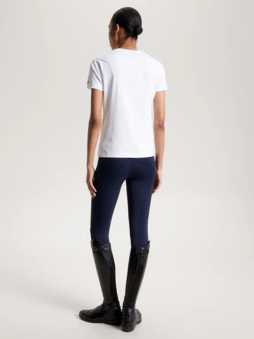 乗馬用半袖Tシャツ ラインストーン ネイビー/ホワイト Tommy Hilfiger Equestrian