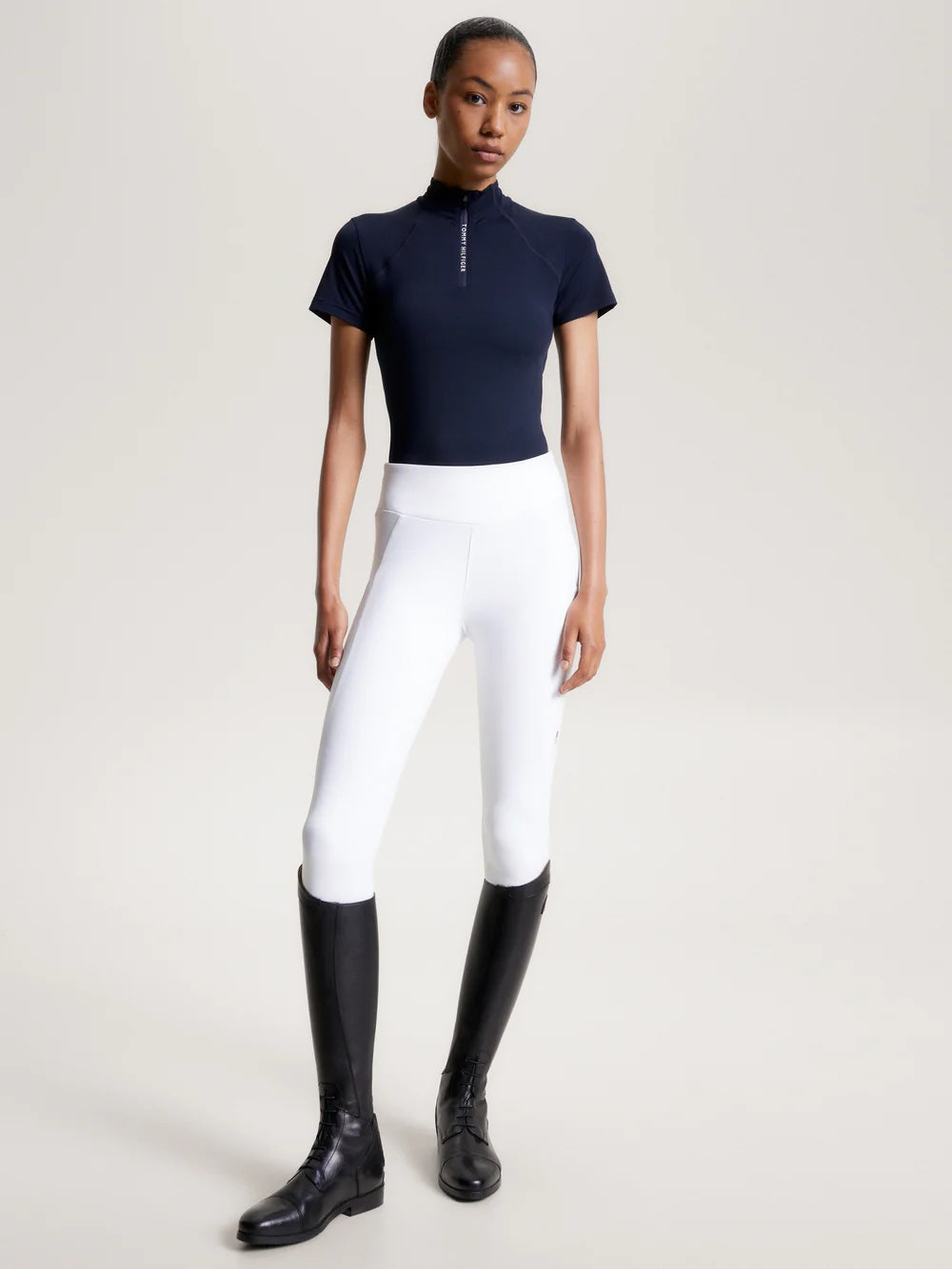 【即日配送】乗馬用半袖ライディングトップス ネイビー Sサイズ Tommy Hilfiger Equestrian
