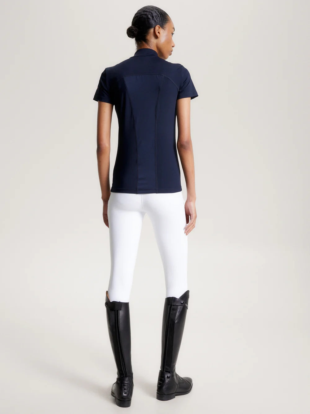 【即日配送】乗馬用半袖ライディングトップス ネイビー Sサイズ Tommy Hilfiger Equestrian