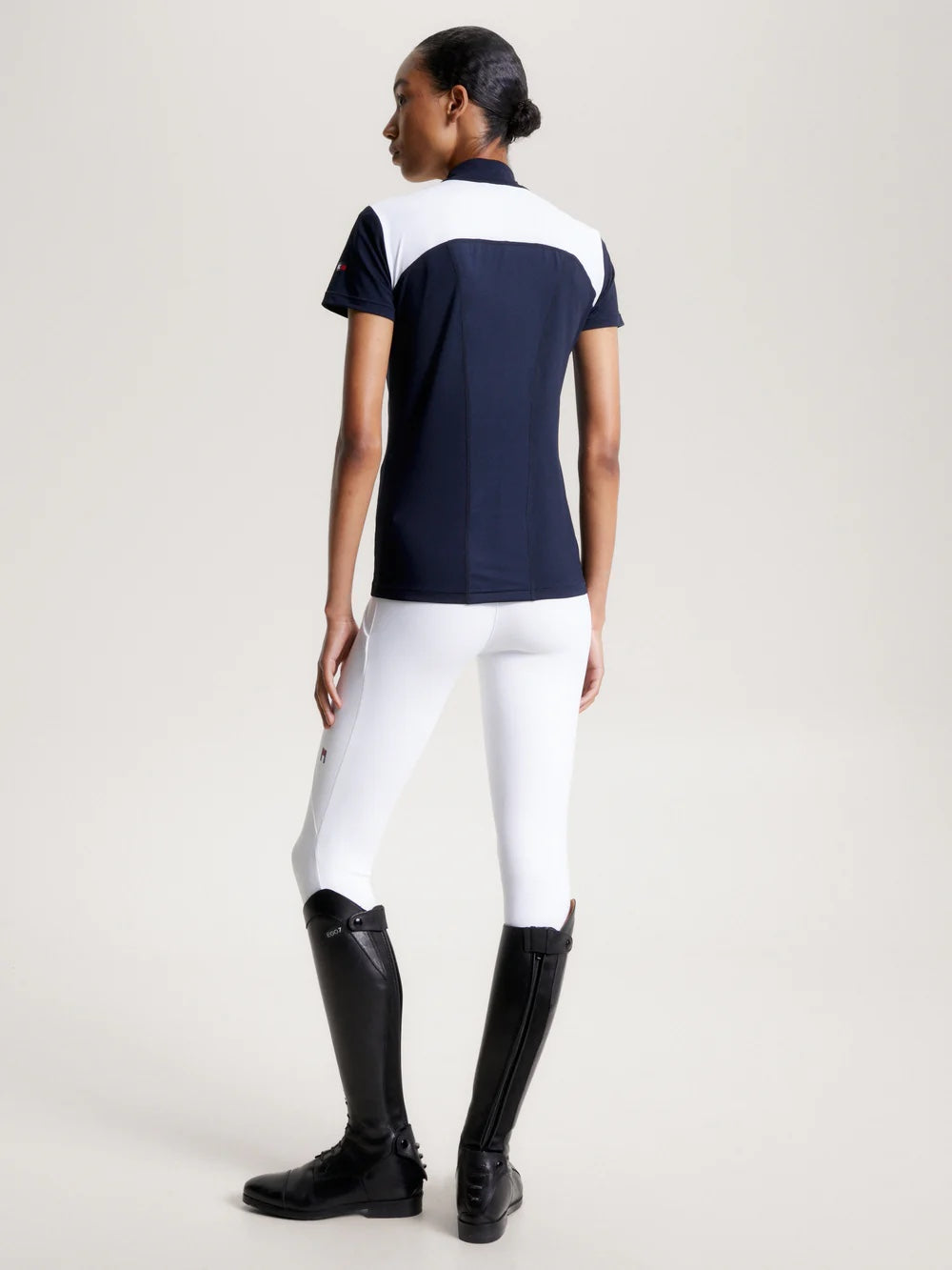 乗馬用半袖ライディングトップス ネイビー/ホワイト/マルチカラー Tommy Hilfiger Equestrian
