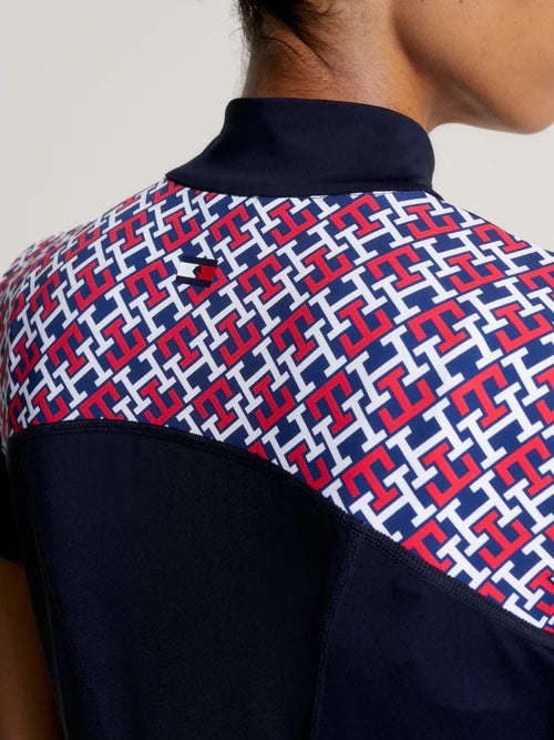 乗馬用半袖ライディングトップス ネイビー/ホワイト/マルチカラー Tommy Hilfiger Equestrian