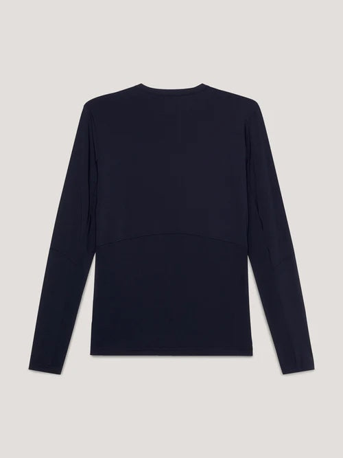 Tommy Hilfiger Equestrian Long Sleeve Top with Zip Pockets, Multi Logo/Navy