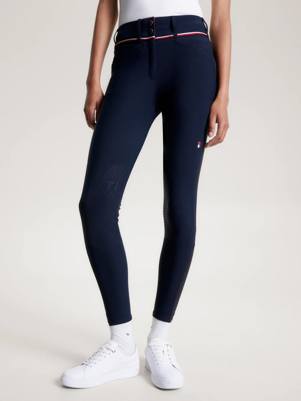 撥水パワーストレッチキュロット ニーグリップ オールシーズン ネイビー/ホワイト Tommy Hilfiger Equestrian