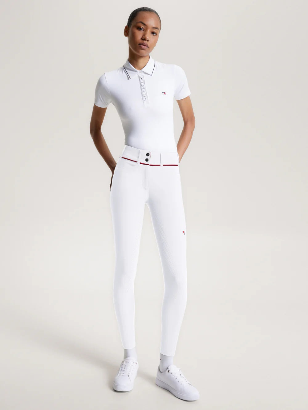 Water-repellent power stretch culottes, full grip, all seasons, navy/white, Tommy Hilfiger Equestrian