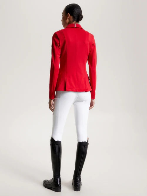 ストレッチショージャケット レッド 防水加工 Tommy Hilfiger Equestrian