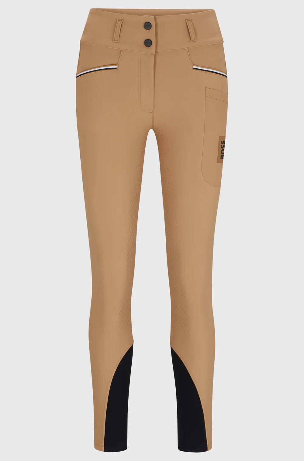 Summer high waist full grip culottes in beige/black with smartphone pocket Hugo Boss