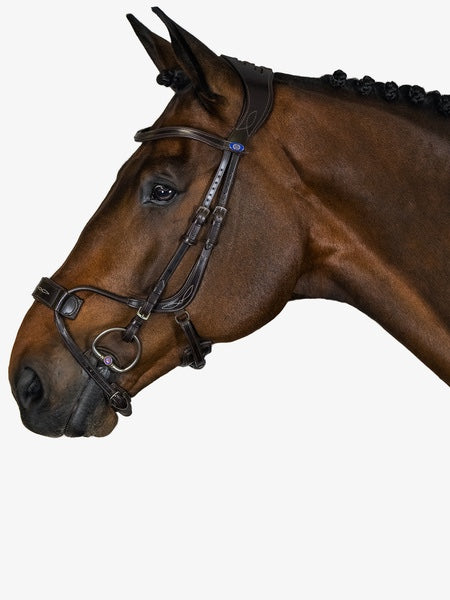 障害用頭絡 フレキシブル鼻革 ブラック/ブラウン PS of Sweden
